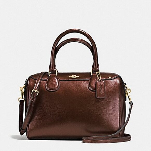 Coach Handbags - Like New Coach Bennett Satchel Bronze Leather Shoulder Crossbody Bag Purse